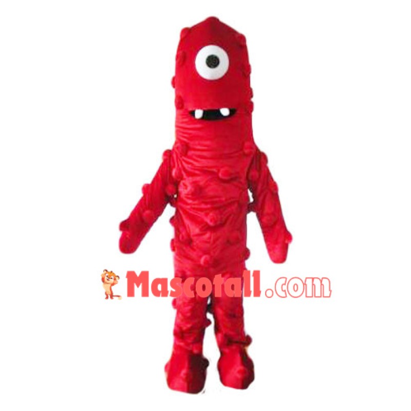 Red Yo Gabba Gabba Muno Mascot Costume