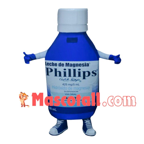 Blue Medicine Bottle Mascot Costume