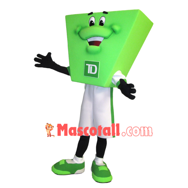 TD Green Cheer Card Mascot Costume