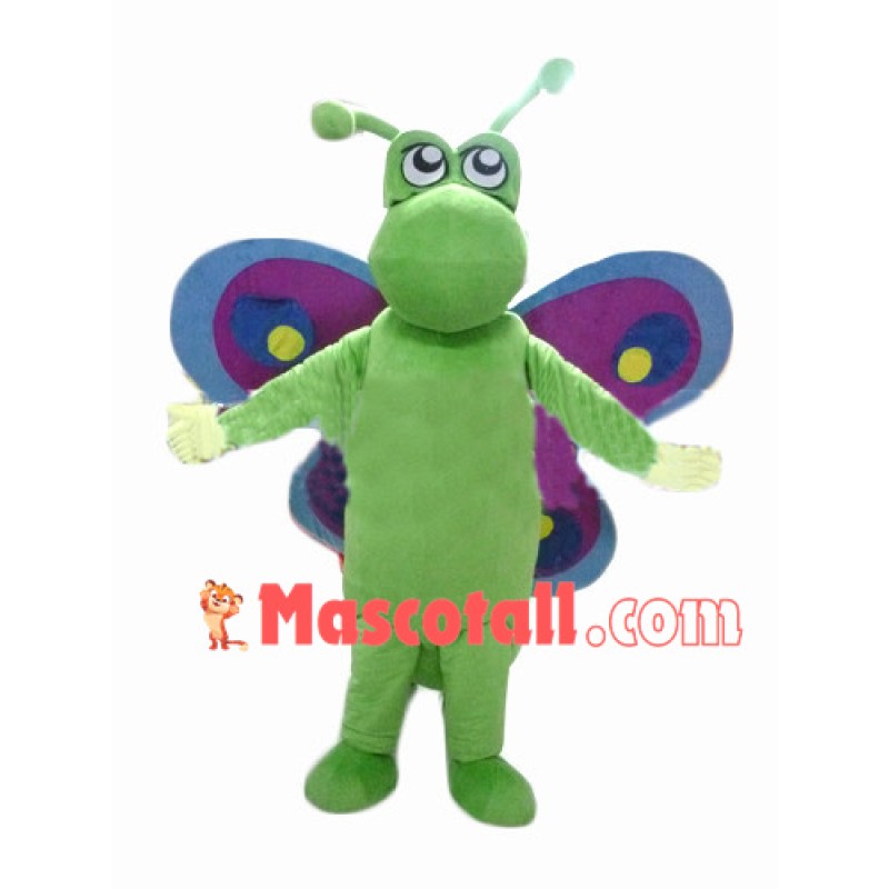 Bright Purple Wings Butterfly Mascot Costume
