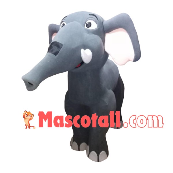 Sightseeing Gray Wild Elephant Mascot Costume