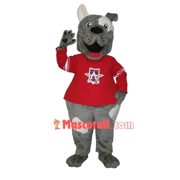 Gray Dog Mascot Costume For Website