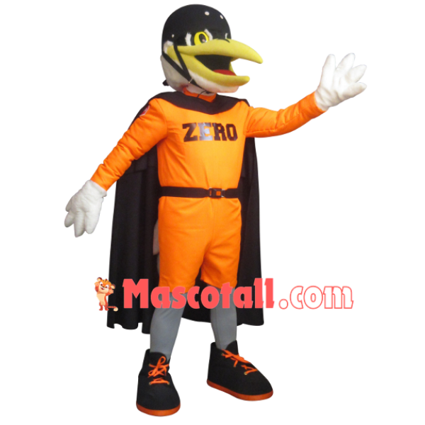 Riding Bird Mascot Costume Of Brand