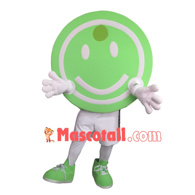 Round Smiley Sign Mascot Costume