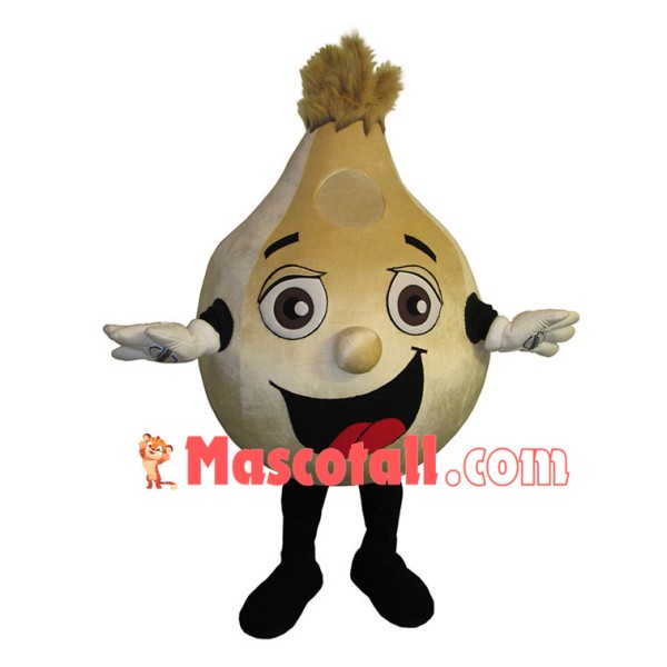 Sprouted Garlic Mascot Cartoon Costume