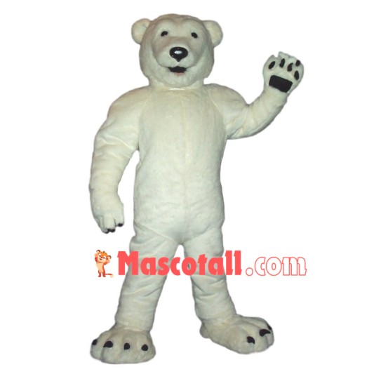 Fierce Power White Bear Mascot Costume