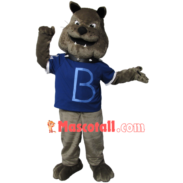 Bulldog With Rivet Collar Mascot Costume