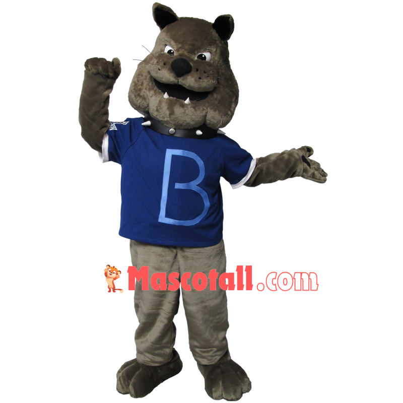 Bulldog With Rivet Collar Mascot Costume