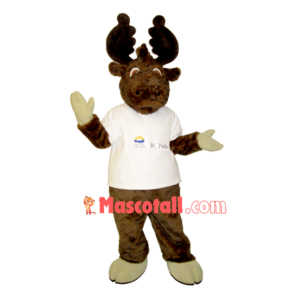 Furry Moose Mascot Costume Of Operating System