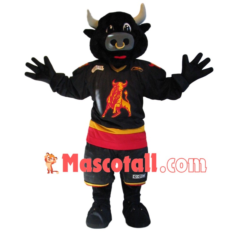 Black Bull Of Creative Communication Management Mascot Costume