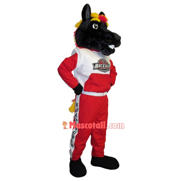 Power Black Horse Of Fleet Mascot Costume