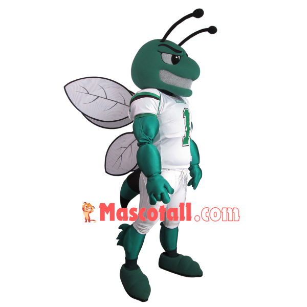 Strong Green Bee Player Mascot Costume
