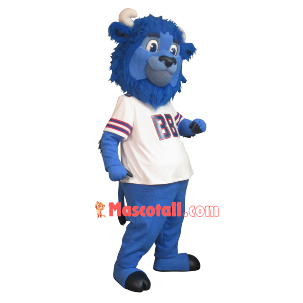 Basketball Baby Blue Lion Mascot Costume