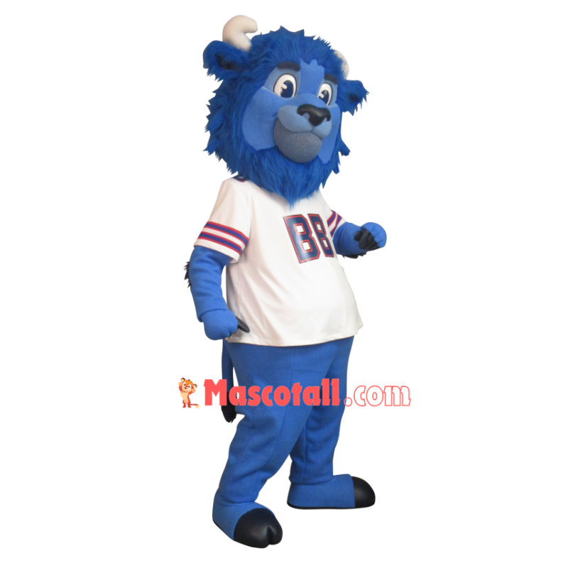 Basketball Baby Blue Lion Mascot Costume