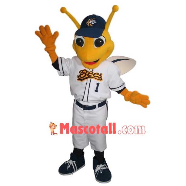 Baseball Player Sport Bee Mascot Costume
