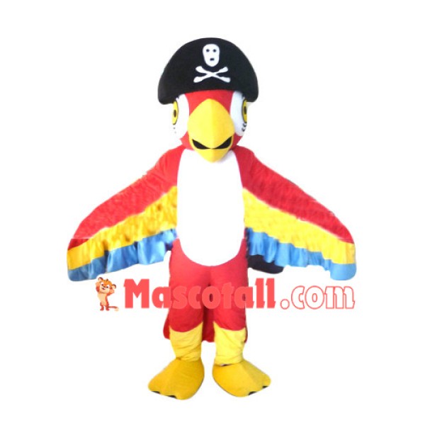 Pirate Red Parrot Mascot Costume
