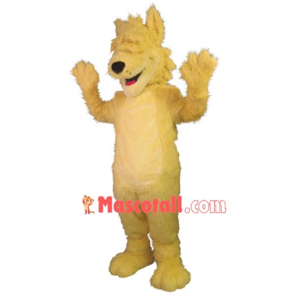 Blindfolded Long Wool Wolf Mascot Costume