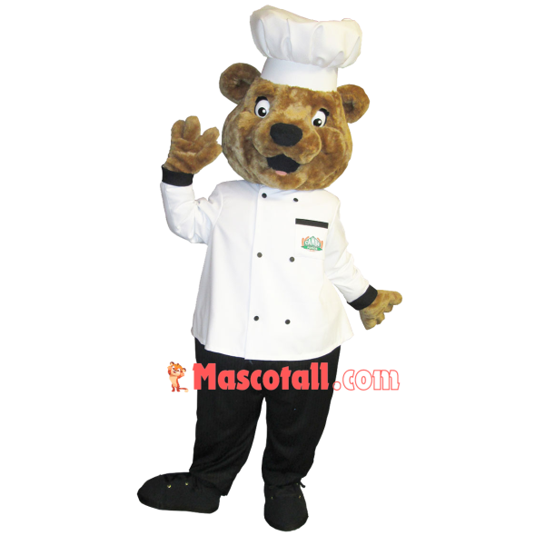 Chef Bear In The Restaurant Mascot Costume