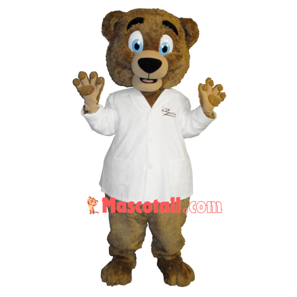 Scientist Bear Of College Mascot Costume
