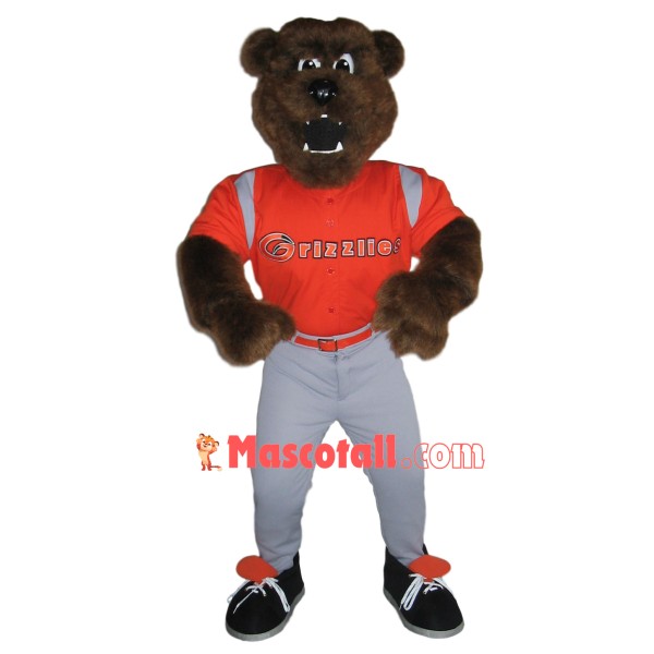 Ferocious Brown Bear Of Team Mascot Costume
