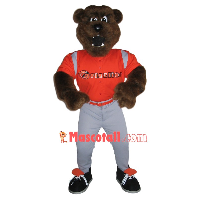 Ferocious Brown Bear Of Team Mascot Costume