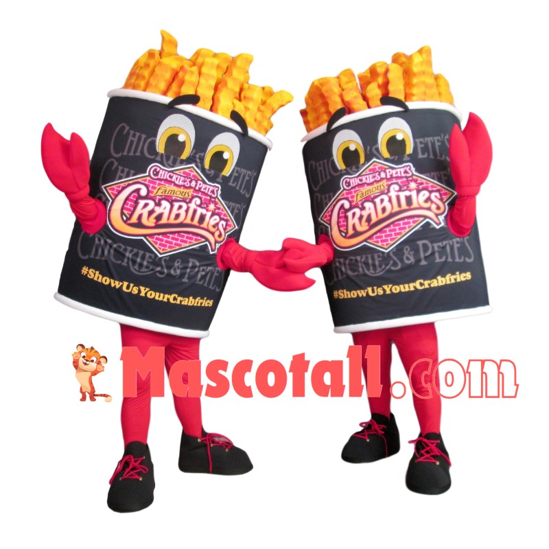 Famous Cartoon Crab Fries Mascot Costume