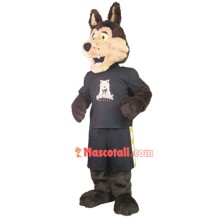 Fierce Brown Wolf Mascot Adult Costume