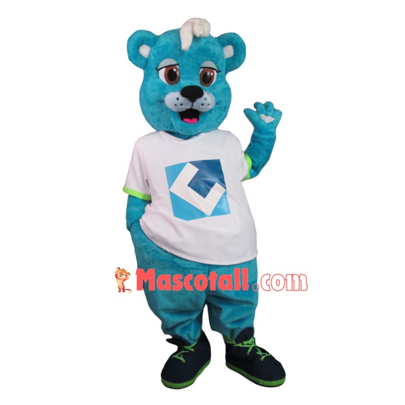 Blue Bear Commissioner Mascot Costume