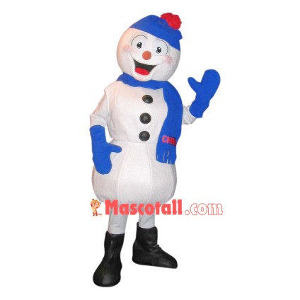 Cold Snowman With Warm Equipment Mascot Costume