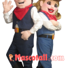 One Pair Of Cowboy Partner Mascot Costume