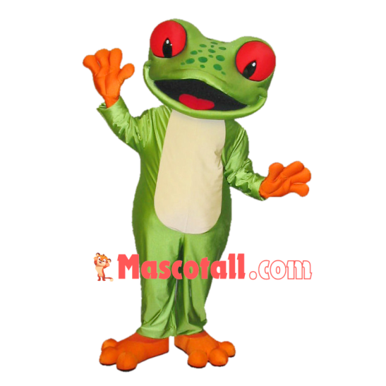 Standing Red Eyed Frog Mascot Costume
