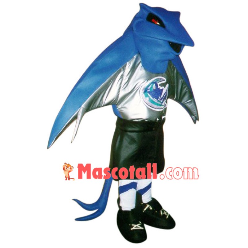 Blue Night Vision Bat Mascot Costume