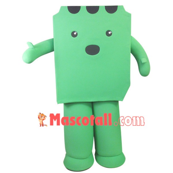 Funny Green Carton Doll Mascot Costume