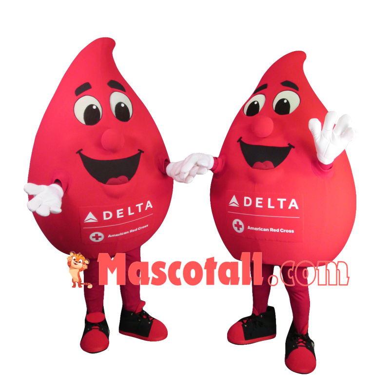 Cartoon Water Drop Of Red Cross Mascot Costume