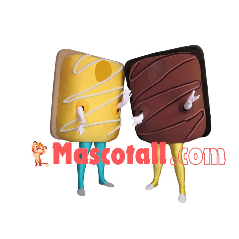 Pair Of Cheese Chocolate Chip Cookies Mascot Costume