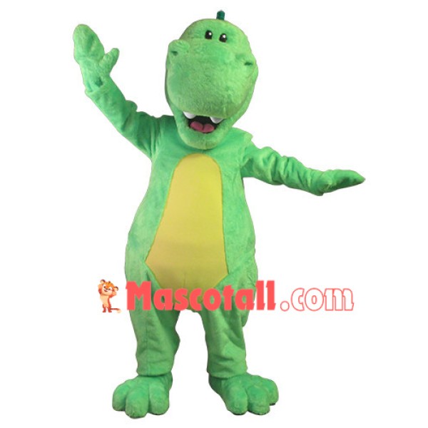 Lovely Green Plush Dinosaur Mascot Costume
