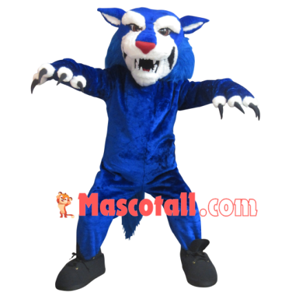 Ferocious Hunting Blue Tiger Mascot Costume