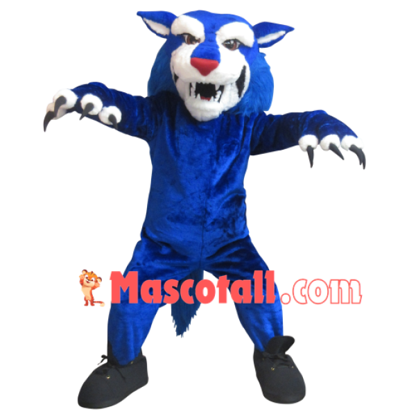 Ferocious Hunting Blue Tiger Mascot Costume