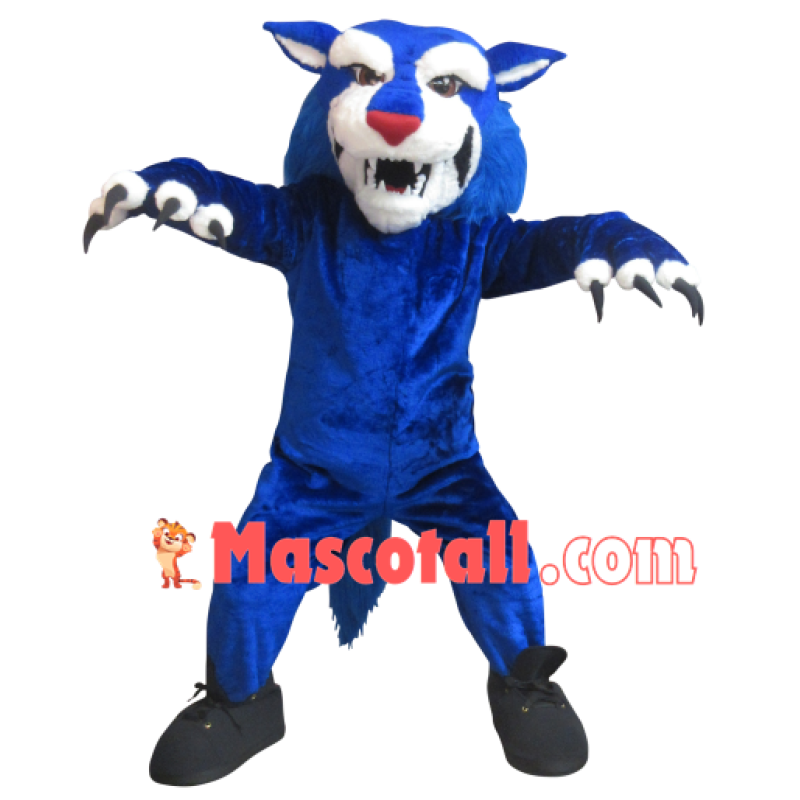 Ferocious Hunting Blue Tiger Mascot Costume