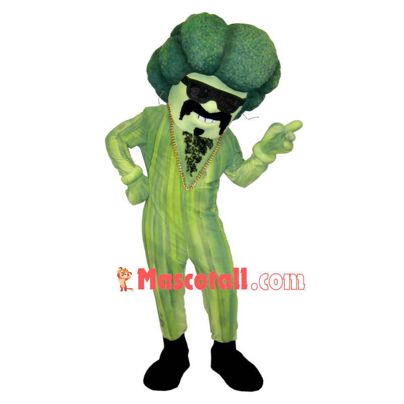 Broccoli Sunglasses Man Mascot Costume