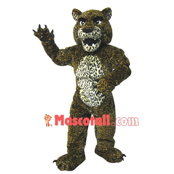 Violent Leopard With Full Muscle Mascot Costume