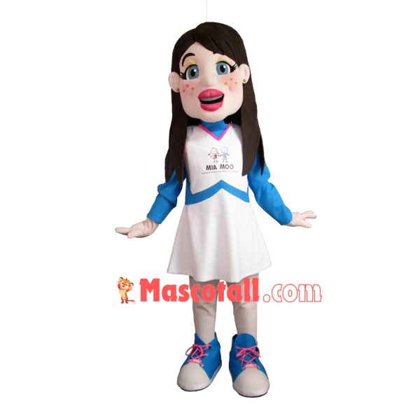Long-haired Girl Of The Foundation Mascot Costume