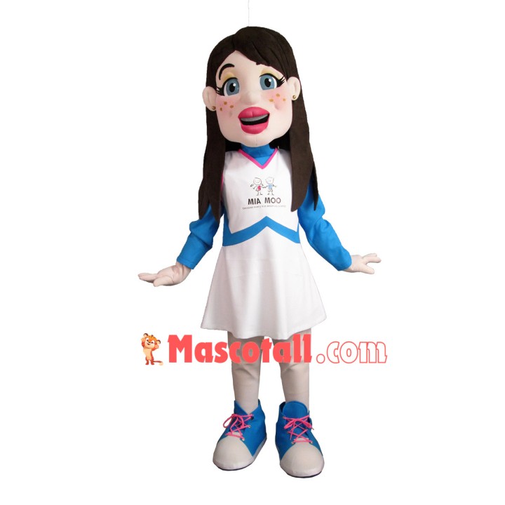 Long-haired Girl Of The Foundation Mascot Costume