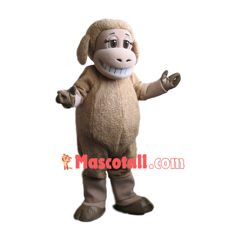 Convival Brown Plush Sheep Mascot Costume