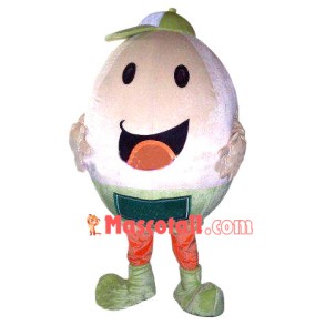 Closed Cartoon Pistachio Mascot Costume