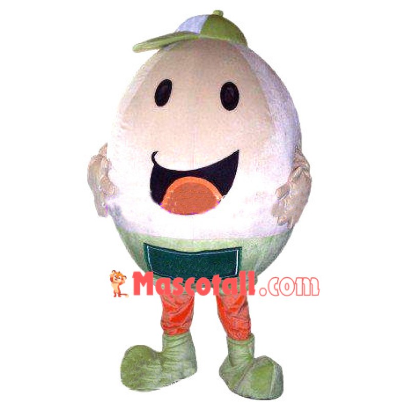 Closed Cartoon Pistachio Mascot Costume