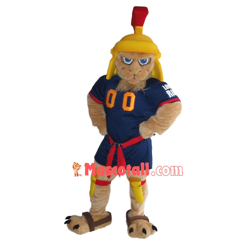 Brute Force Leopard Warrior Mascot Costume