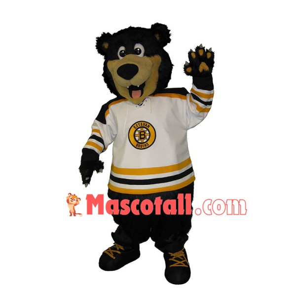 Pleased College Bear Mascot Costume