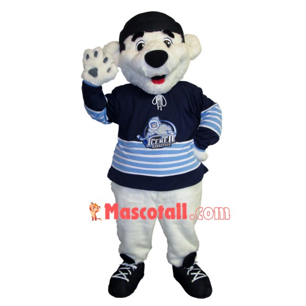 Plush Polar Bear Mascot Costume For The Ski Resort