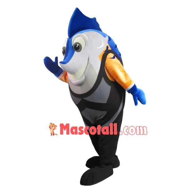 Colored Deep-sea Fish In Diving Suit Mascot Costume